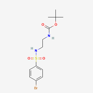 molecular formula C13H19BrN2O4S B1277741 叔丁基 2-(4-溴苯磺酰氨基)乙基氨基甲酸酯 CAS No. 310480-85-4