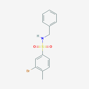 molecular formula C14H14BrNO2S B1277742 N-苄基-3-溴-4-甲基苯磺酰胺 CAS No. 850429-67-3