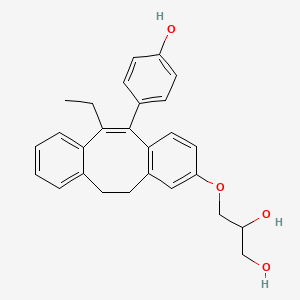 1,2-Propanediol, 3-((6-ethyl-5-(p-hydroxyphenyl)-11,12-dihydrodibenzo(a,e)cycloocten-2-yl)oxy)-