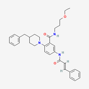 Cinnamido benzylpiperidinyl ethoxypropylbenzamide