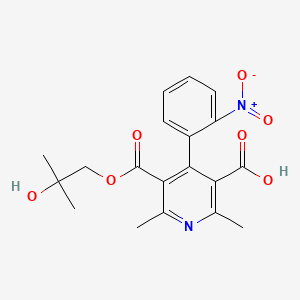 5-((2-Hydroxy-2-methylpropoxy)carbonyl)-2,6-dimethyl-4-(2-nitrophenyl)nicotinic acid