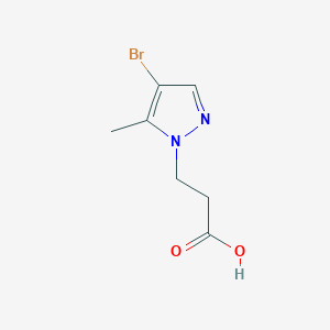 molecular formula C7H9BrN2O2 B1277774 3-(4-溴-5-甲基-1H-吡唑-1-基)丙酸 CAS No. 956396-56-8