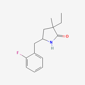 3-Ethyl-5-((2-fluorophenyl)methyl)-3-methyl-2-pyrrolidinone