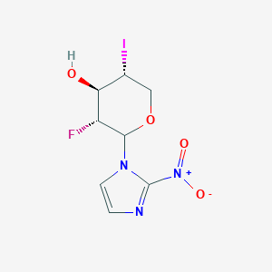 B127778 1-(2-Fluoro-4-iodo-2,4-dideoxyxylopyranosyl)-2-nitroimidazole CAS No. 147132-90-9