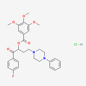 1-(4-Fluorobenzoyl)-3-(4-phenyl-1-piperazinyl)propyl 3,4,5-trimethoxybenzoate