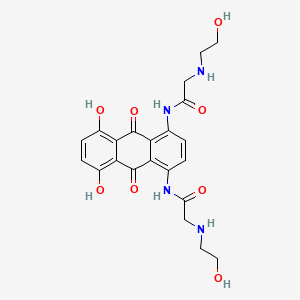 N,N'-(9,10-dihydro-5,8-dihydroxy-9,10-dioxo-1,4-anthracenediyl)bis(2-((2-hydroxyethyl)amino)acetamide)