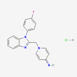 molecular formula C19H16ClFN4 B12777847 9WG8Qcl8J7 CAS No. 276704-21-3