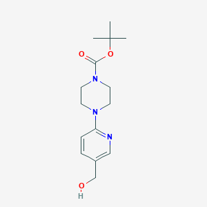 molecular formula C15H23N3O3 B1277792 Tert-butyl 4-[5-(hydroxymethyl)pyridin-2-yl]piperazine-1-carboxylate CAS No. 857284-20-9