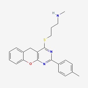 1-Propanamine, N-methyl-3-((2-(4-methylphenyl)-5H-(1)benzopyrano(2,3-d)pyrimidin-4-yl)thio)-