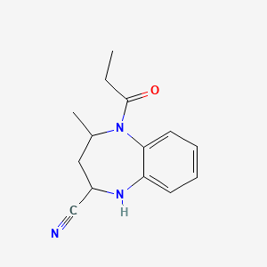 4-Methyl-5-propionyl-2,3,4,5-tetrahydro-1H-1,5-benzodiazepine-2-carbonitrile