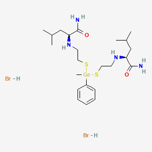 N,N'-((Methylphenylgermanylene)bis(thio-2,1-ethanediyl))bisleucinamide dihydrobromide