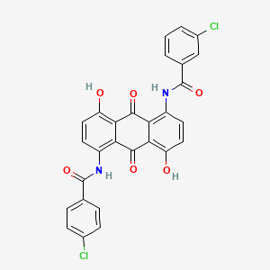 3-Chloro-N-(5-((4-chlorobenzoyl)amino)-9,10-dihydro-4,8-dihydroxy-9,10-dioxo-1-anthryl)benzamide