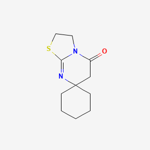 molecular formula C11H16N2OS B12778187 Spiro(cyclohexane-1,7'-(7H)thiazolo(3,2-a)pyrimidin)-5'(6'H)-one, 2',3'-dihydro- CAS No. 81530-36-1