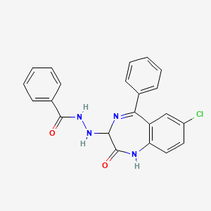 7-Chloro-5-phenyl-3-benzoylhydrazino-2,3-dihydro-1H-1,4-benzodiazepin-2-one