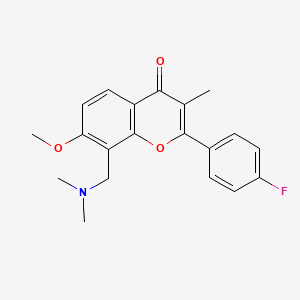 Flavone, 8-((dimethylamino)methyl)-4'-fluoro-7-methoxy-3-methyl-