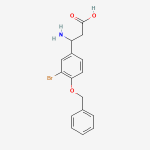 molecular formula C16H16BrNO3 B1277827 3-氨基-3-[4-(苄氧基)-3-溴苯基]丙酸 CAS No. 299438-98-5
