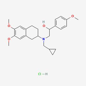 Benzenemethanol, alpha-(((cyclopropylmethyl)(1,2,3,4-tetrahydro-6,7-dimethoxy-2-naphthalenyl)amino)methyl)-4-methoxy-, hydrochloride