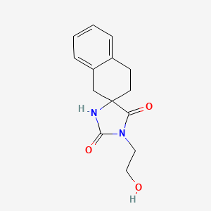 3',4'-Dihydro-1-(2-hydroxyethyl)spiro(imidazolidine-4,2'(1'H)-naphthalene)-2,5-dione