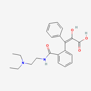 3-(o-((2-(Diethylamino)ethyl)carbamoyl)phenyl)-2-hydroxy-3-phenylacrylic acid