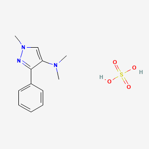 Pyrazole, 4-(dimethylamino)-1-methyl-3-phenyl-, sulfate