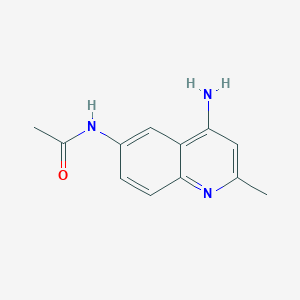 molecular formula C12H13N3O B1277882 乙酰胺，N-(4-氨基-2-甲基-6-喹啉基)- CAS No. 63304-46-1