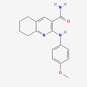 3-Quinolinecarboxamide, 5,6,7,8-tetrahydro-2-((4-methoxyphenyl)amino)-