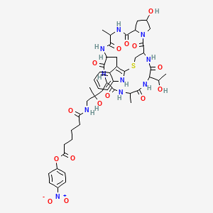 N(sup delta)-(5-((4-Nitrophenyl)oxycarbonyl)pentanoyl)-delta-aminophalloin [German]