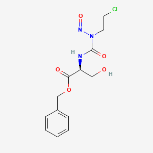 Serine, N-((2-chloroethyl)nitrosocarbamoyl)-, benzyl ester, L-