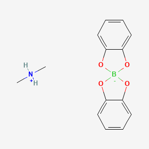 molecular formula C14H16BNO4 B12778916 Dimethylammonium borodicatecholate CAS No. 53992-90-8