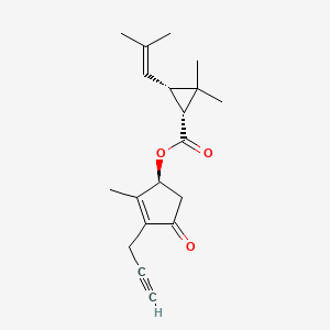 molecular formula C19H24O3 B12778934 Prallethrin, (1R,4S)-cis- CAS No. 114028-47-6