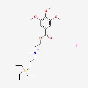 Dimethyl(2-hydroxyethyl)(3-(triethylsilyl)propyl)ammonium iodide 3,4,5-trimethoxybenzoate