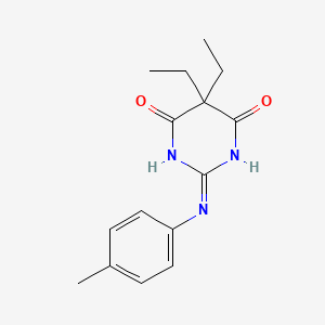 4,6(1H,5H)-Pyrimidinedione, 5,5-diethyl-2-((4-methylphenyl)amino)-