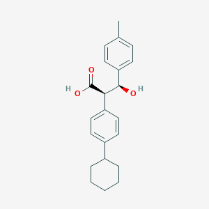 Benzenepropanoic acid, alpha-(4-cyclohexylphenyl)-beta-hydroxy-4-methyl-, (R*,R*)-(-)-