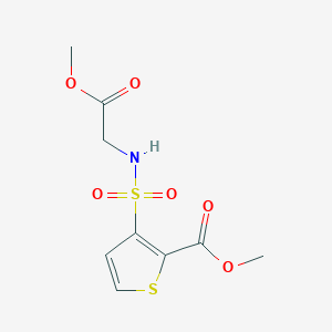 molecular formula C9H11NO6S2 B012779 Methyl 3-(N-(2-methoxy-2-oxoethyl)sulfamoyl)thiophene-2-carboxylate CAS No. 106820-63-7