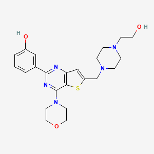 1-Piperazineethanol, 4-[[2-(3-hydroxyphenyl)-4-(4-morpholinyl)thieno[3,2-d]pyrimidin-6-yl]methyl]-