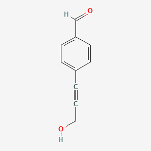molecular formula C10H8O2 B1277906 4-(3-羟基丙-1-炔基)苯甲醛 CAS No. 80151-10-6