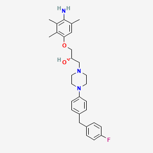 (2S)-1-(4-amino-2,3,5-trimethylphenoxy)-3-[4-[4-[(4-fluorophenyl)methyl]phenyl]piperazin-1-yl]propan-2-ol