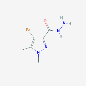 molecular formula C6H9BrN4O B1277907 4-溴-1,5-二甲基-1H-吡唑-3-羰肼 CAS No. 261965-56-4