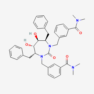 Benzamide, 3,3'-((tetrahydro-5,6-dihydroxy-2-oxo-4,7-bis(phenylmethyl)-1H-1,3-diazepine-1,3(2H)-diyl)bis(methylene))bis(N,N-dimethyl-, (4R-(4alpha,5alpha,6beta,7beta))-