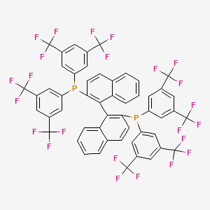 molecular formula C52H24F24P2 B1277917 [1-[2-双[3,5-双(三氟甲基)苯基]膦基萘-1-基]萘-2-基]-双[3,5-双(三氟甲基)苯基]膦 CAS No. 220196-32-7