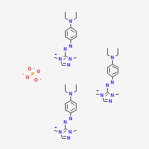 1H-1,2,4-Triazolium, 5-((4-(diethylamino)phenyl)azo)-1,4-dimethyl-, phosphate