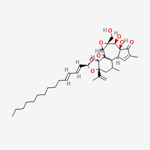 molecular formula C35H50O8 B12779222 Huratoxin, 34-methyl- 