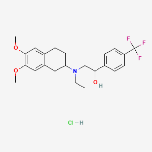 Benzenemethanol, alpha-((ethyl(1,2,3,4-tetrahydro-6,7-dimethoxy-2-naphthalenyl)amino)methyl)-4-(trifluoromethyl)-, hydrochloride