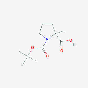 molecular formula C11H19NO4 B1277929 1-(叔丁氧羰基)-2-甲基吡咯烷-2-羧酸 CAS No. 203869-80-1