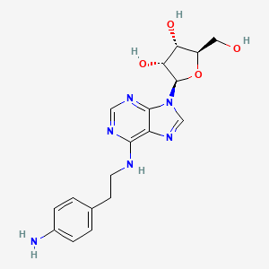 molecular formula C18H22N6O4 B1277953 n6-[2-(4-Aminophenyl)ethyl]adenosine CAS No. 89705-21-5
