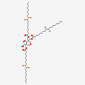 Octadecanoic acid, 9,10-dibromo-, (dihydro-4-hydroxy-5-(hydroxymethyl)-2H-pyran-3,3,5(4H)-triyl)tris(methylene) ester