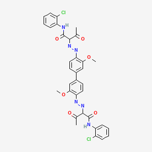 2,2'-((3,3'-Dimethoxy(1,1'-biphenyl)-4,4'-diyl)bis(azo))bis(N-(2-chlorophenyl)-3-oxobutyramide)