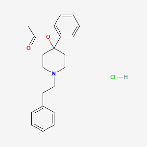 [4-phenyl-1-(2-phenylethyl)piperidin-4-yl] acetate;hydrochloride