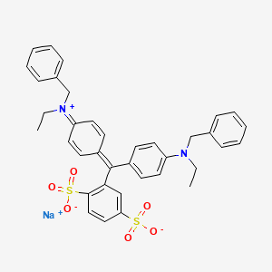 Benzenemethanaminium, N-(4-((2,5-disulfophenyl)(4-(ethyl(phenylmethyl)amino)phenyl)methylene)-2,5-cyclohexadien-1-ylidene)-N-ethyl-, inner salt, sodium salt