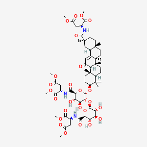 L-Aspartic acid, N-(1-O-((3-beta,20-beta,29(S))-29-((3-methoxy-1-(methoxycarbonyl)-3-oxopropyl)amino)-11,29-dioxoolean-12-en-3-yl)-2-O-(N-(3-methoxy-1-(methoxycarbonyl)-3-oxopropyl)-beta-D-glucopyranuronamidosyl)-alpha-D-glucopyranuronoyl)-, dimethyl ester, (S)-